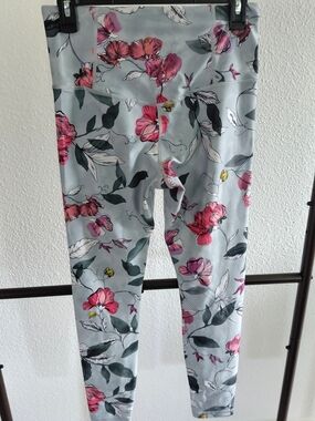 Athleta Leggings with Pink Floral Print